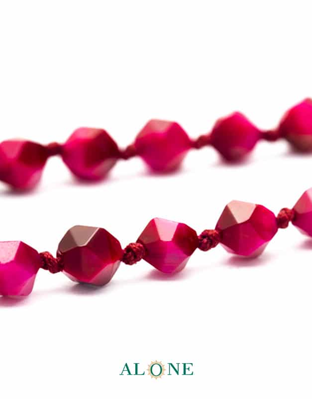 سنگ گره ای بلند 60 چشم ببر صورتی تراش قطر 6 - Image 2