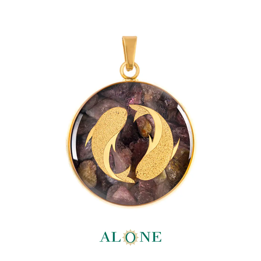 آویز کوچک گرد تورمالین اسفند جدید