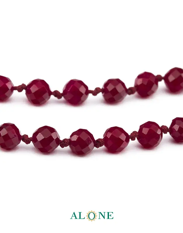 سنگ گره ای بلند 60 عقیق صورتی تراش قطر 6 - Image 2