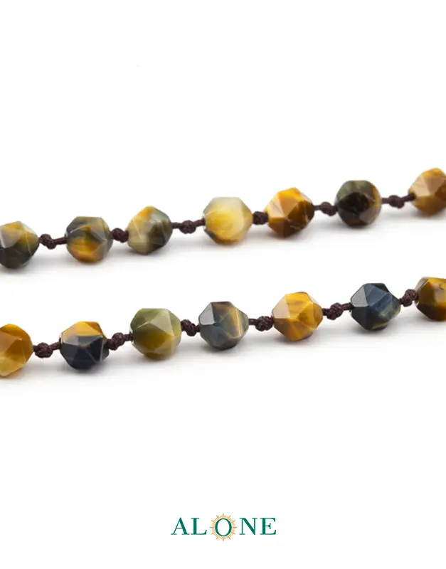 سنگ گره ای بلند 60 چشم ببر عسلی تراش قطر 6 - Image 2