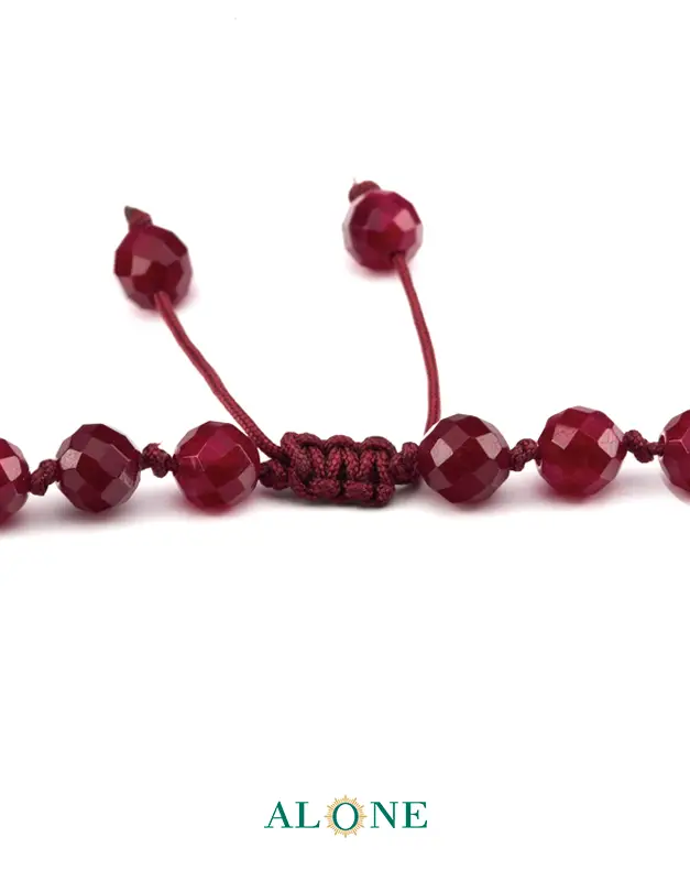 سنگ گره ای بلند 60 عقیق صورتی تراش قطر 6 - Image 3