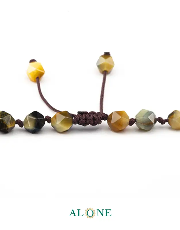 سنگ گره ای بلند 60 چشم ببر عسلی تراش قطر 6 - Image 3