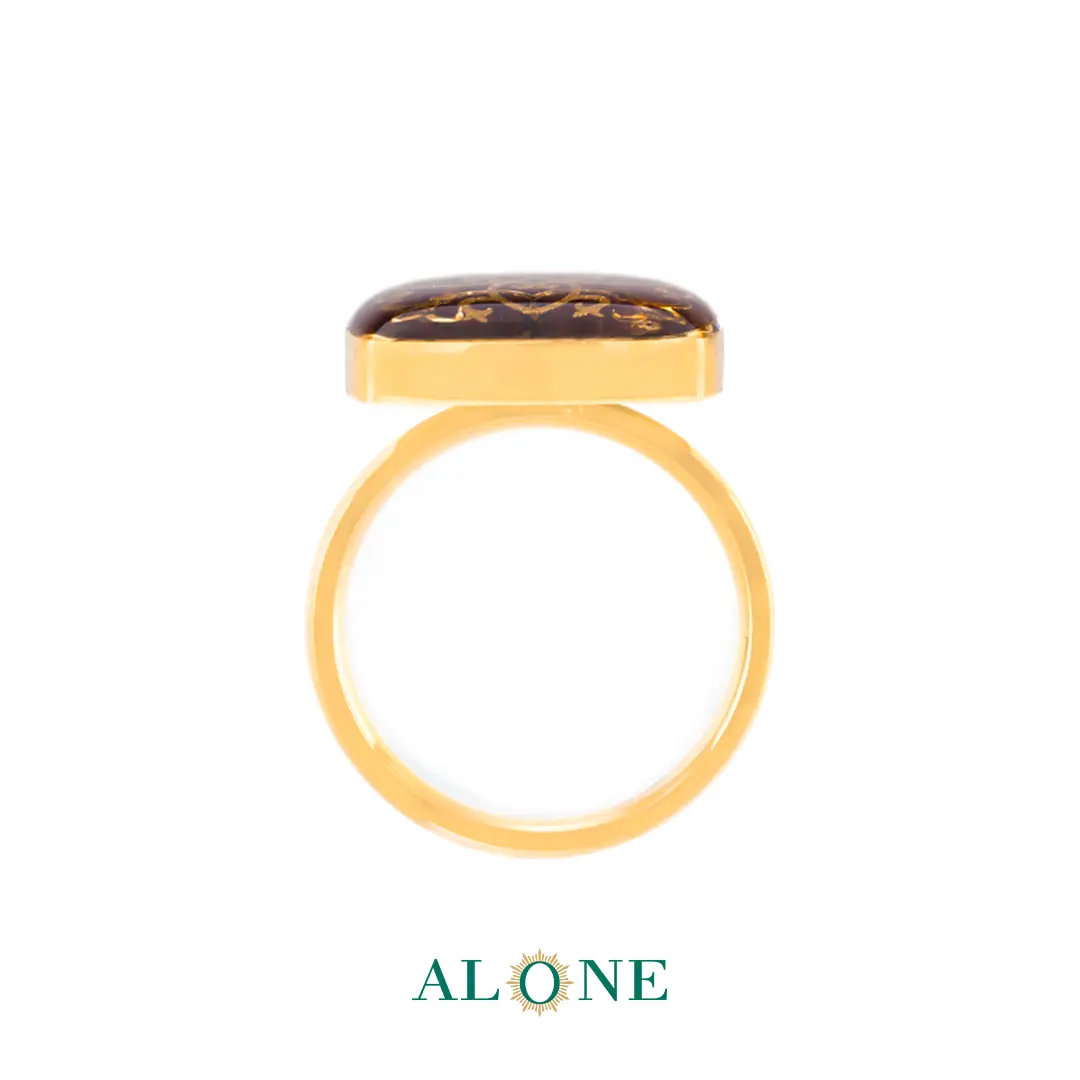 انگشتر مربع گارنت ترنج - Image 3