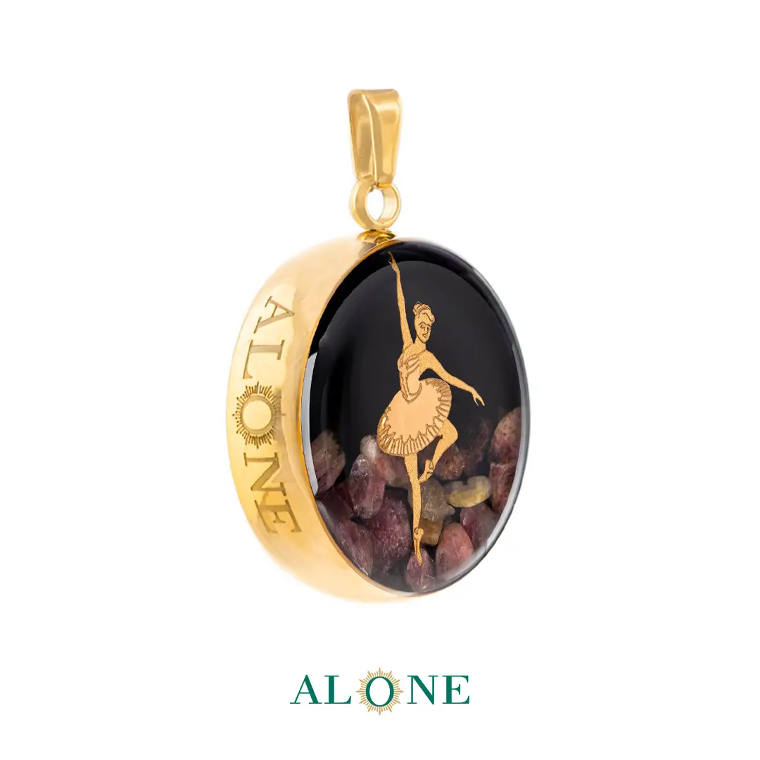 آویز بزرگ گرد تورمالین رقص باله - Image 2