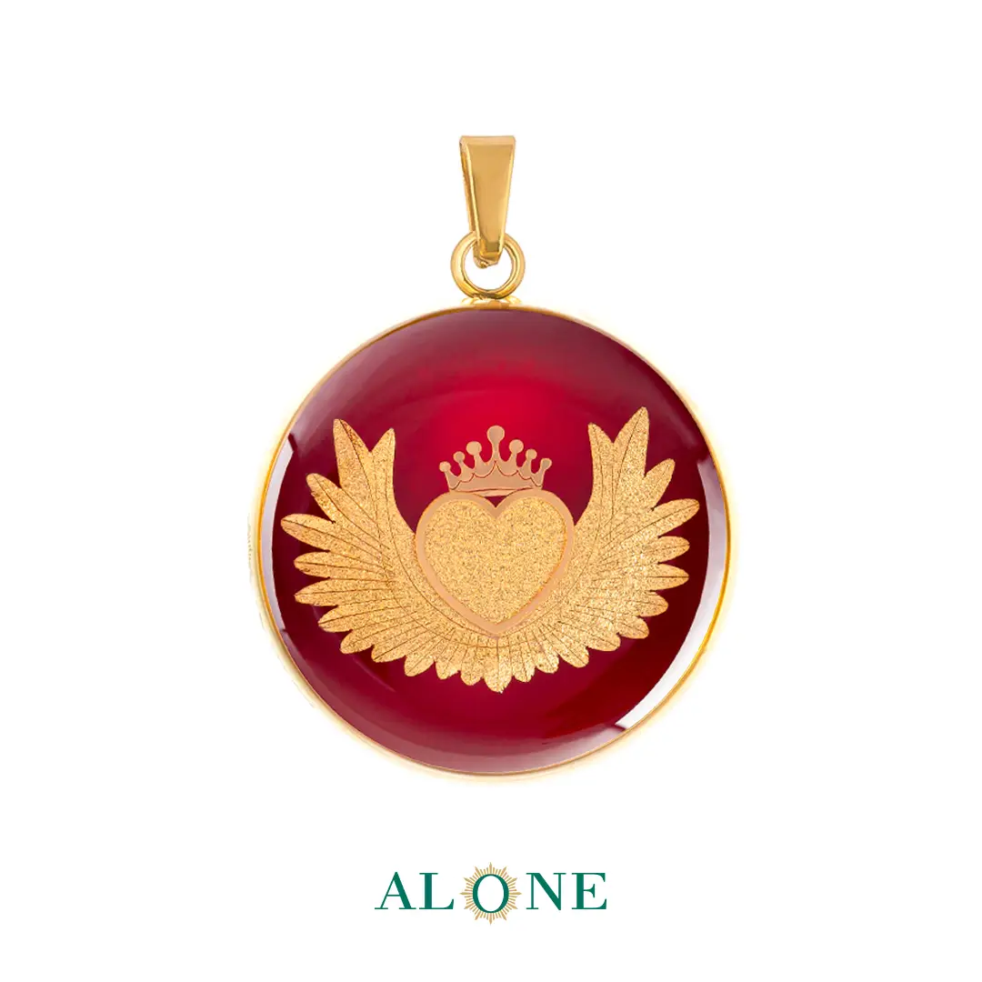 آویز بزرگ گرد سرخ نیلاس