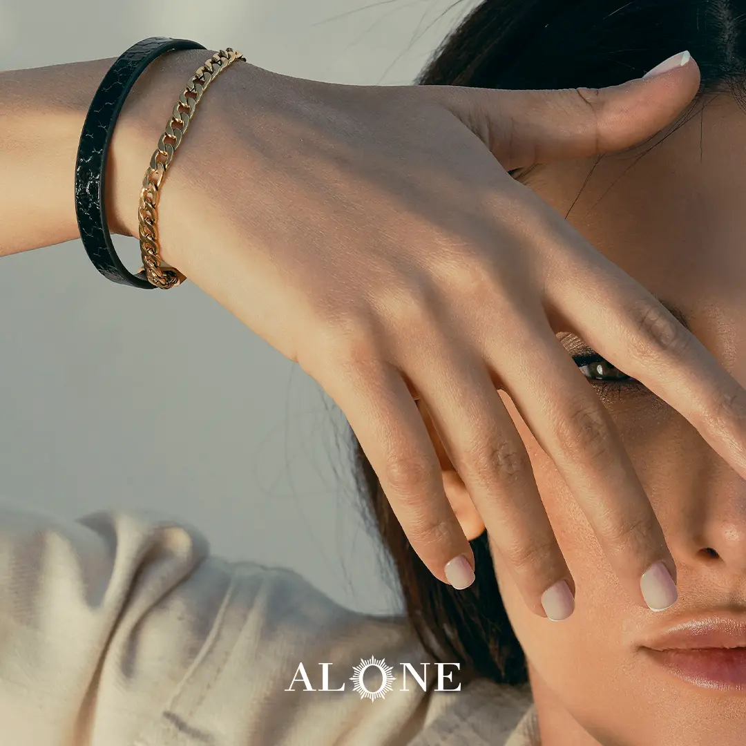 بند مچ چرم مشکی 1-10-2068 و کارتیر - Image 2