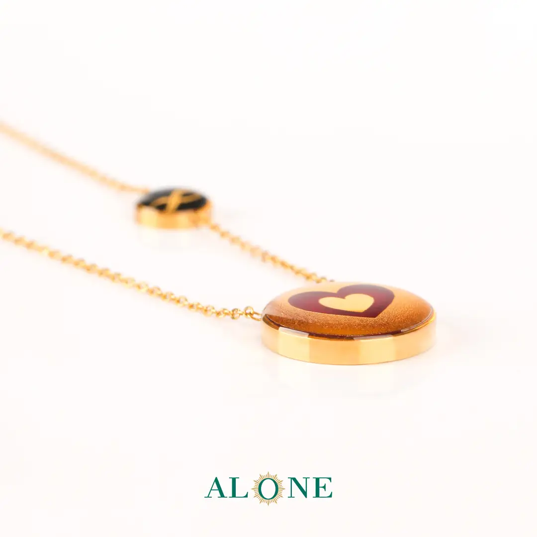 گردنبند آمور (زرشکی قلب طلایی) - Image 2