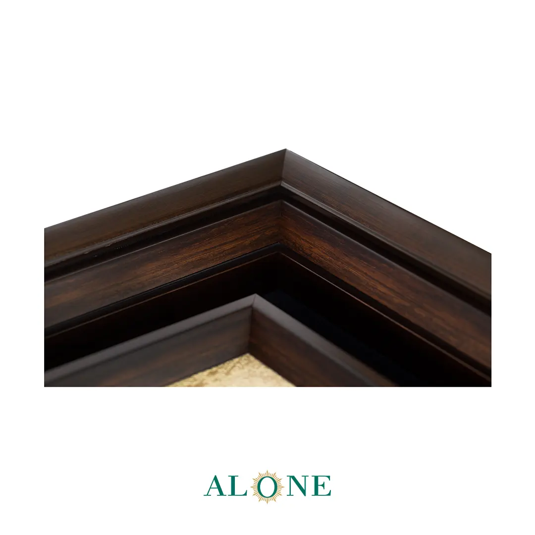 تابلو دو طاووس ایستاده نگین دار عمودی قهوه ای 64*92 - Image 6