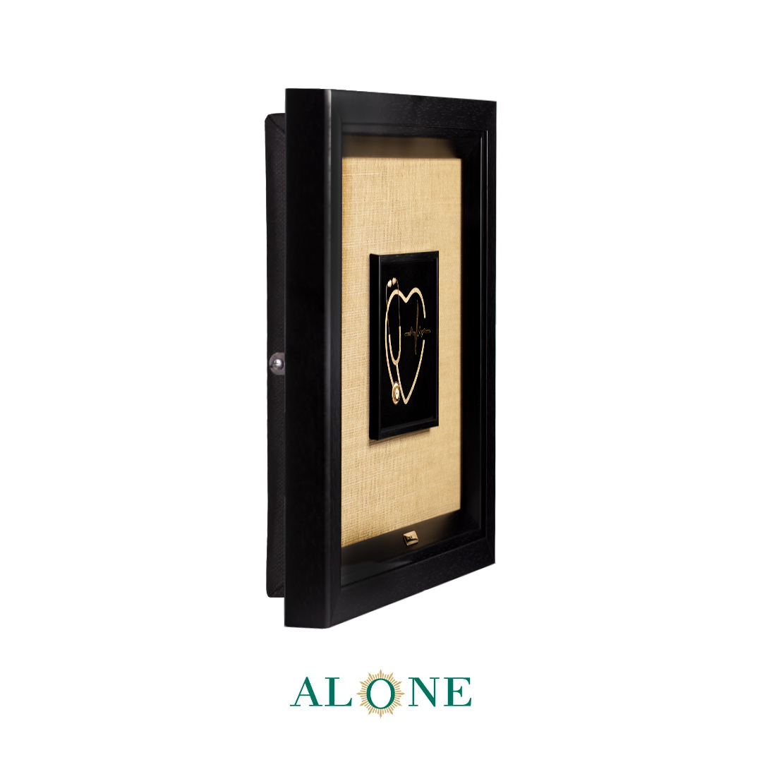 تابلو گوشی پزشکی مشکی 31*31 - Image 2