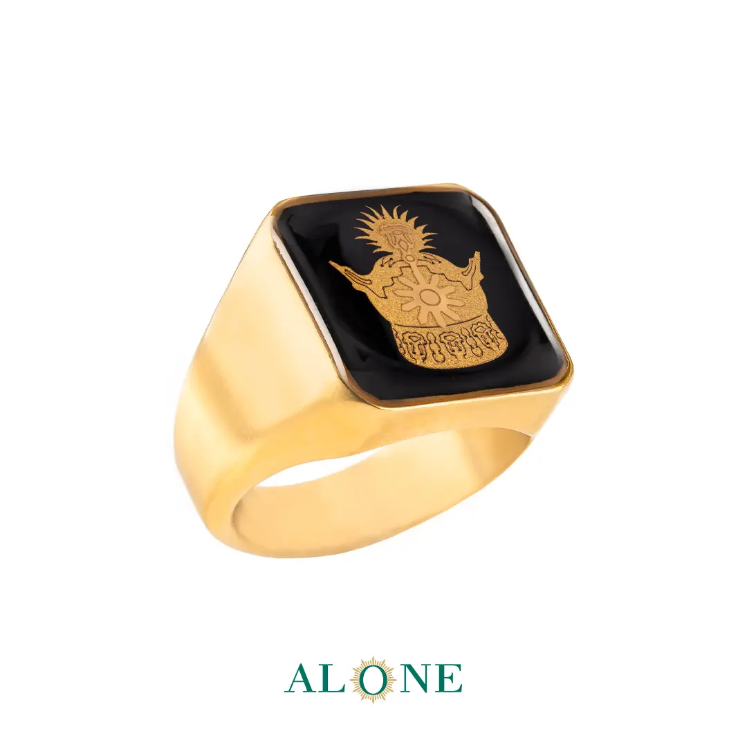 انگشتر مربع انیکس تاج