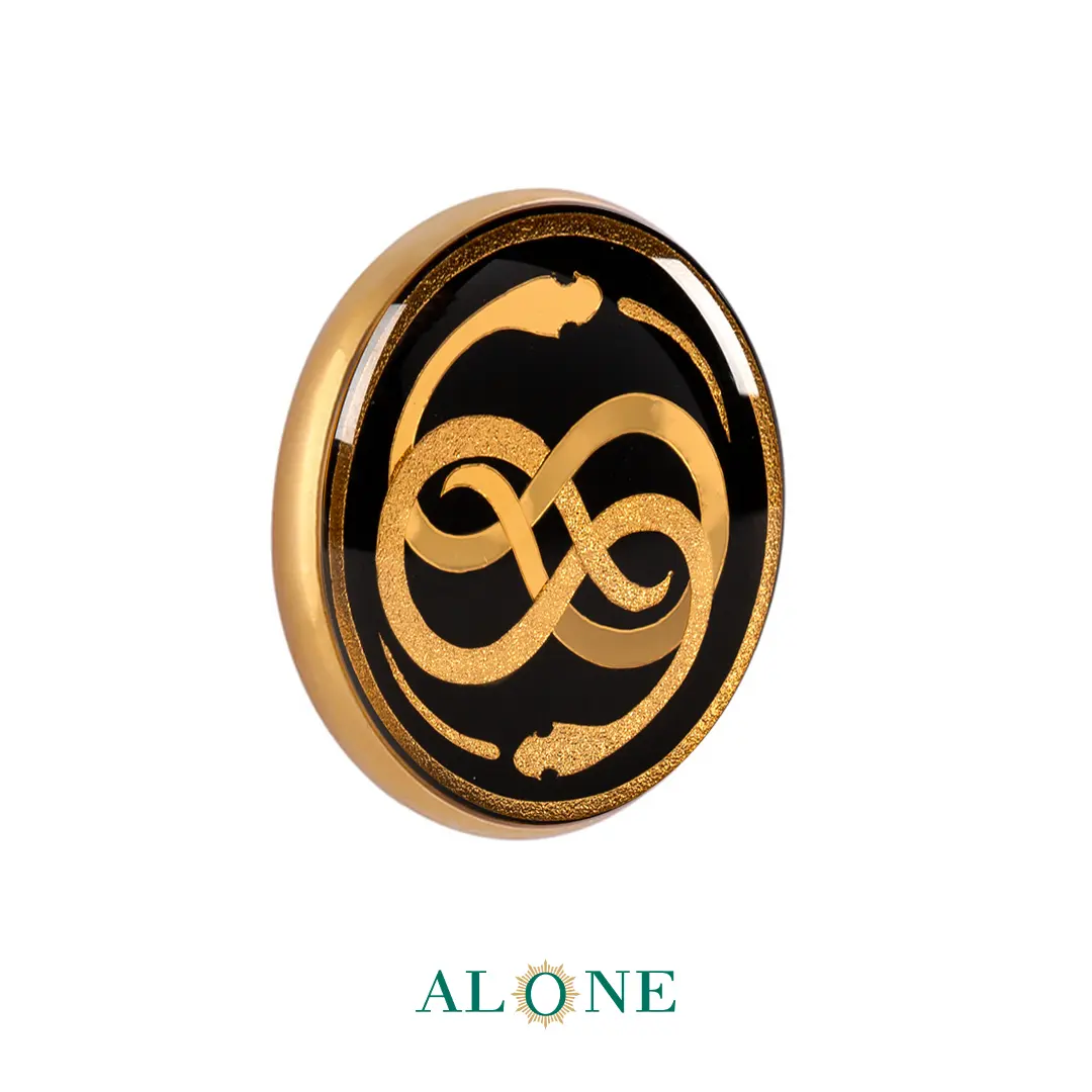 پلاک دستبند چرم مردانه گرد سایز 25 انیکس کارما - Image 2