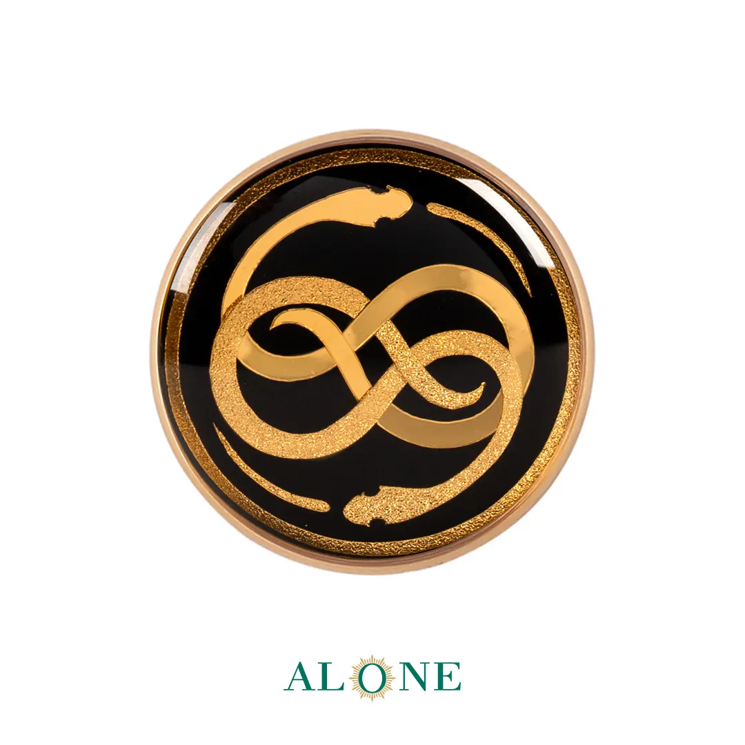 پلاک دستبند چرم مردانه گرد سایز 25 انیکس کارما