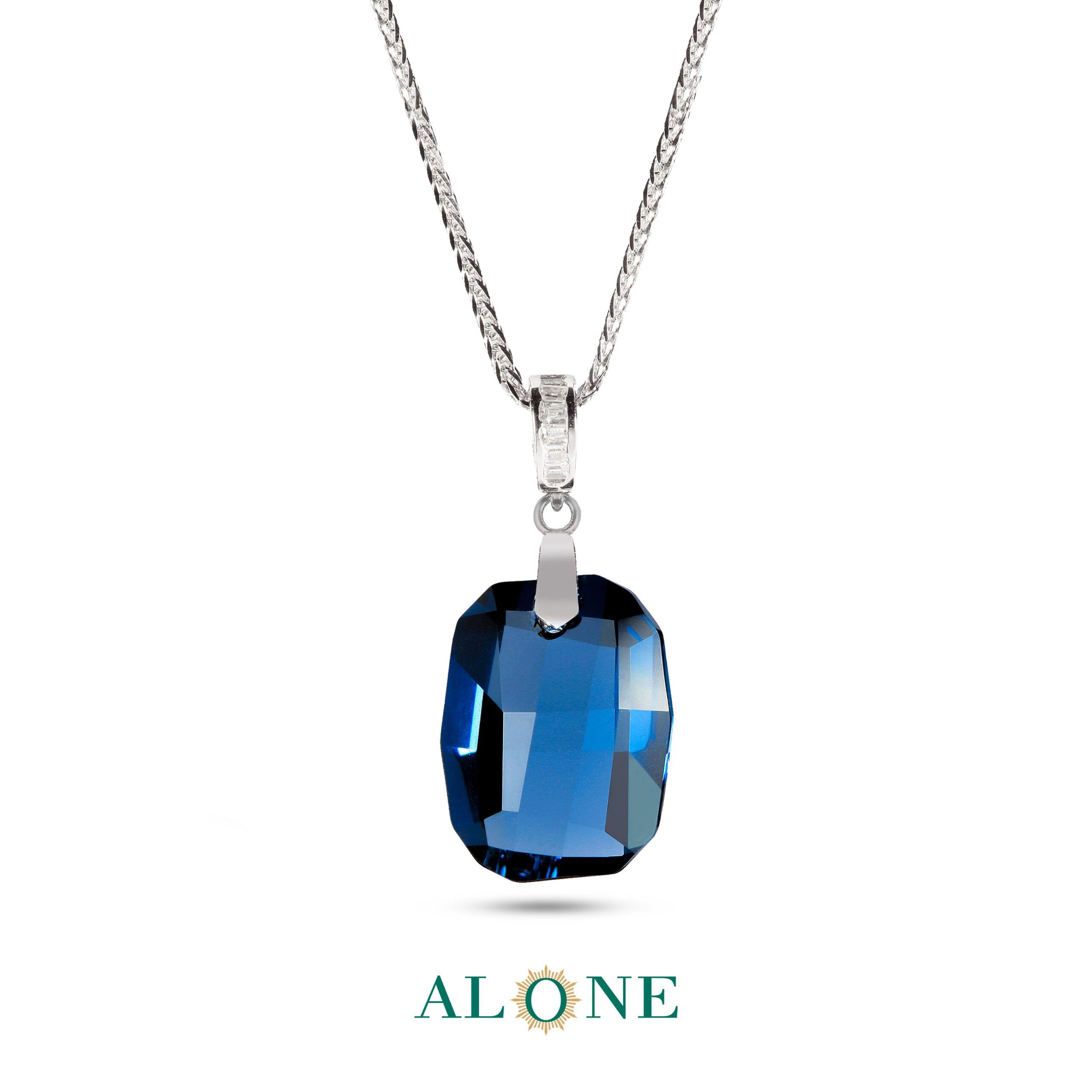 گردنبند نقره و کریستال سواروسکی EMERALD