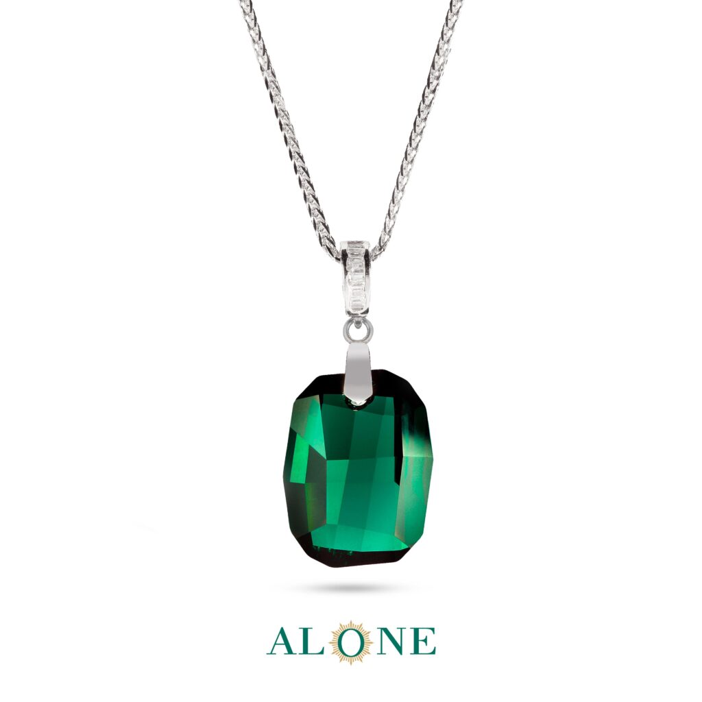 گردنبند نقره و کریستال سواروسکی EMERALD