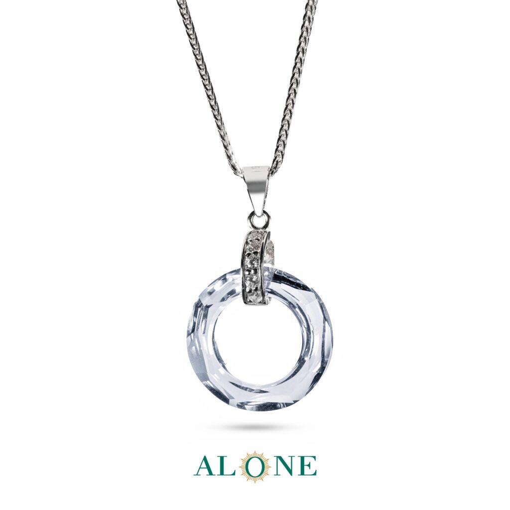 گردنبند نقره و کریستال سواروسکی COSMIC RING