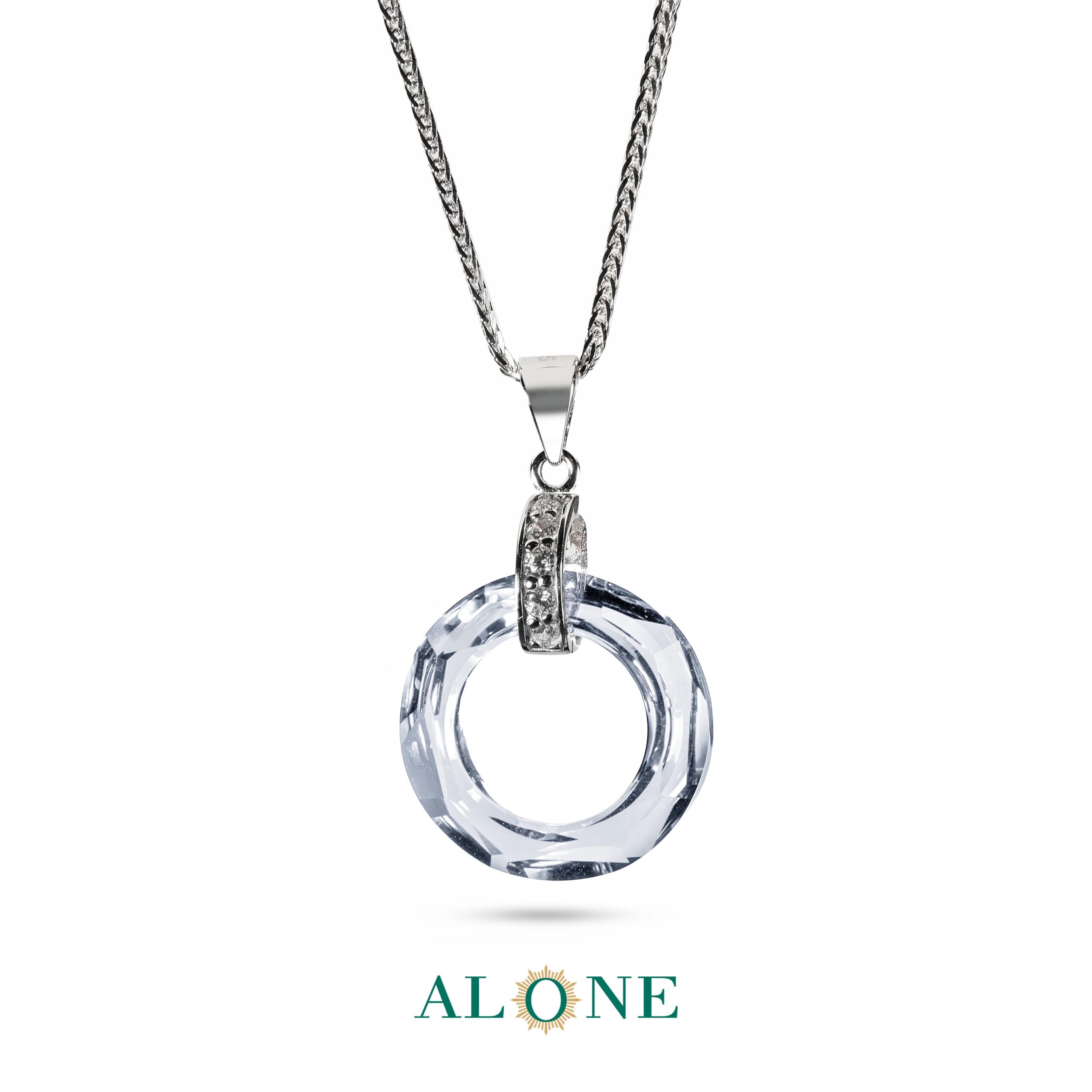 گردنبند نقره و کریستال سواروسکی COSMIC RING