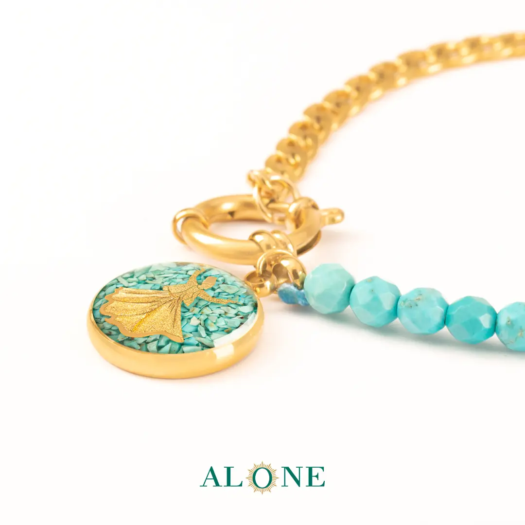 دستبند ارغوان فیروزه رقص سماع - Image 3