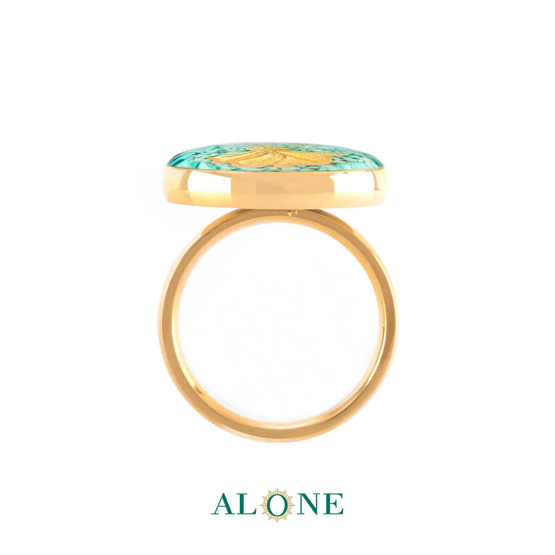 انگشتر گرد فیروزه رقص سماع (جدید) - Image 3