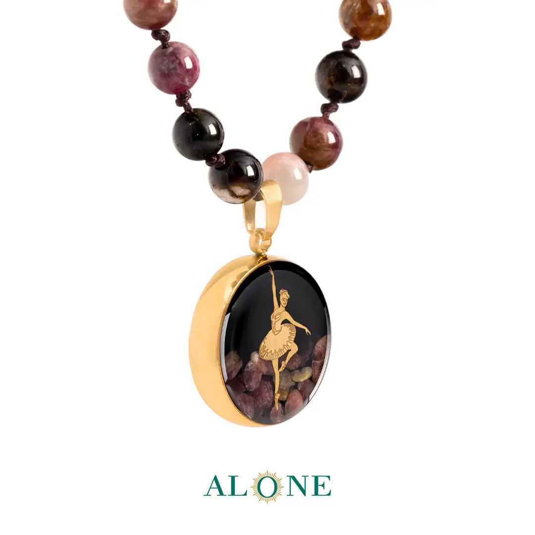 گردنبند تورمالین رقص باله - Image 3