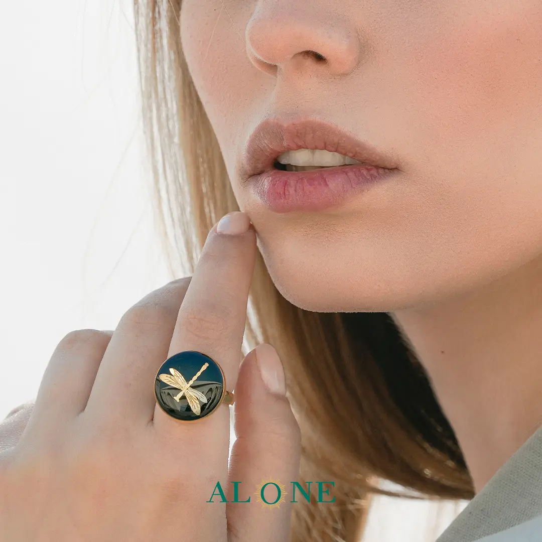 انگشتر گرد انیکس سنجاقک - Image 2