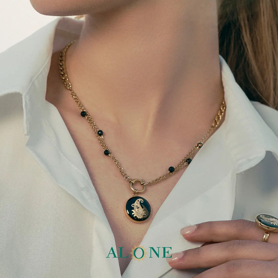 گردنبند ترمه انیکس بته جقه - Image 2