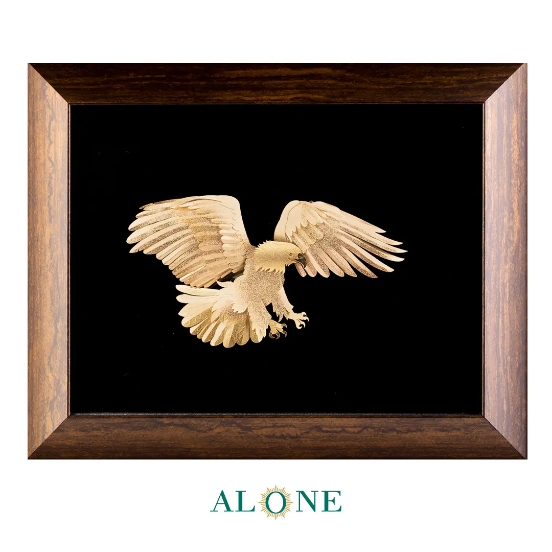 تابلو عقاب شکاری قهوه ای 41*46 - Image 2