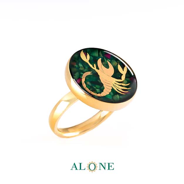 انگشتر گرد تایگر سبز آبان - الون