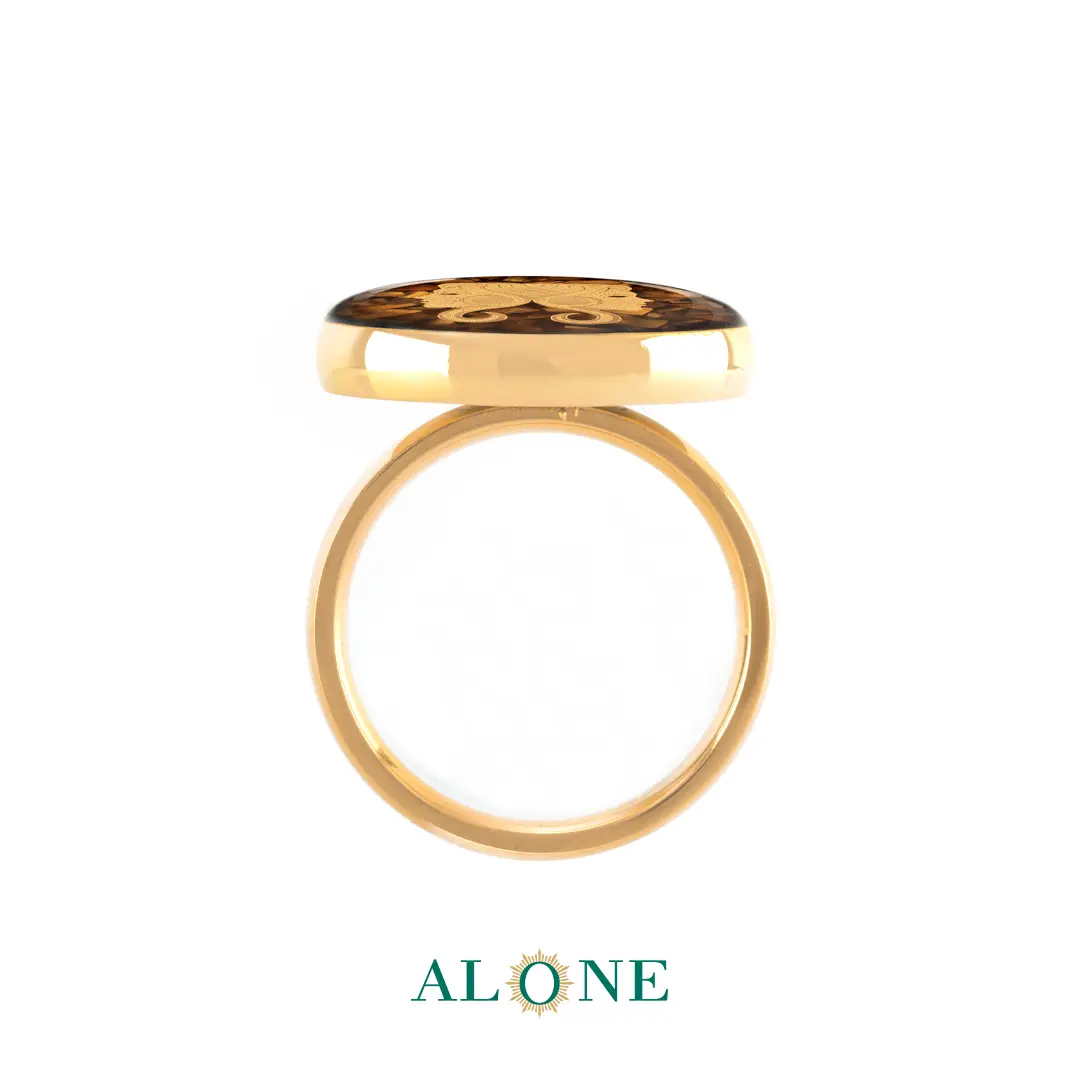 انگشتر گرد تایگر قهوه ای خرداد (جدید) - Image 2