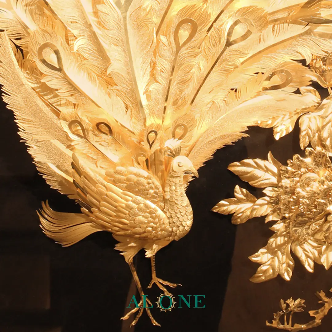 تابلو طاووس پر افشان 113*132 - Image 3