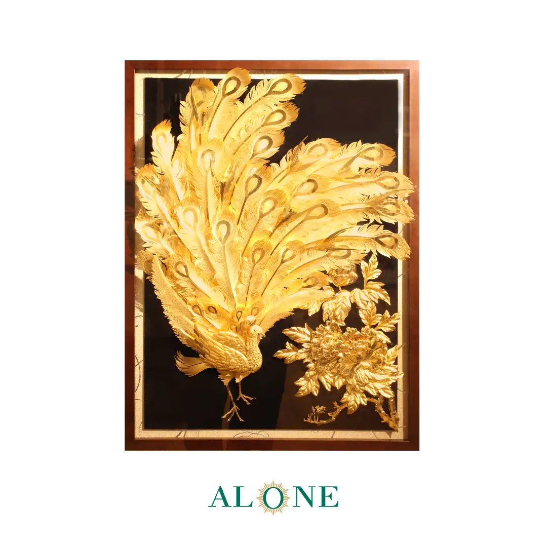 تابلو طاووس پر افشان 113*132 - Image 2