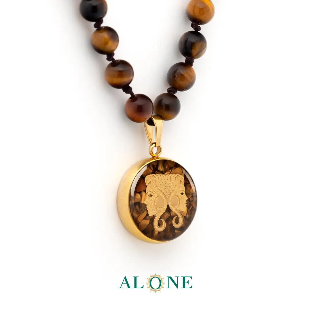 گردنبند چشم ببر قهوه ای خرداد (جدید) - Image 2