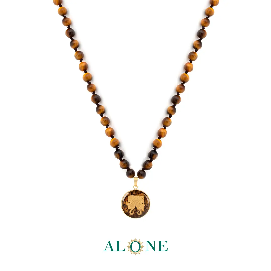 گردنبند چشم ببر قهوه ای خرداد (جدید)