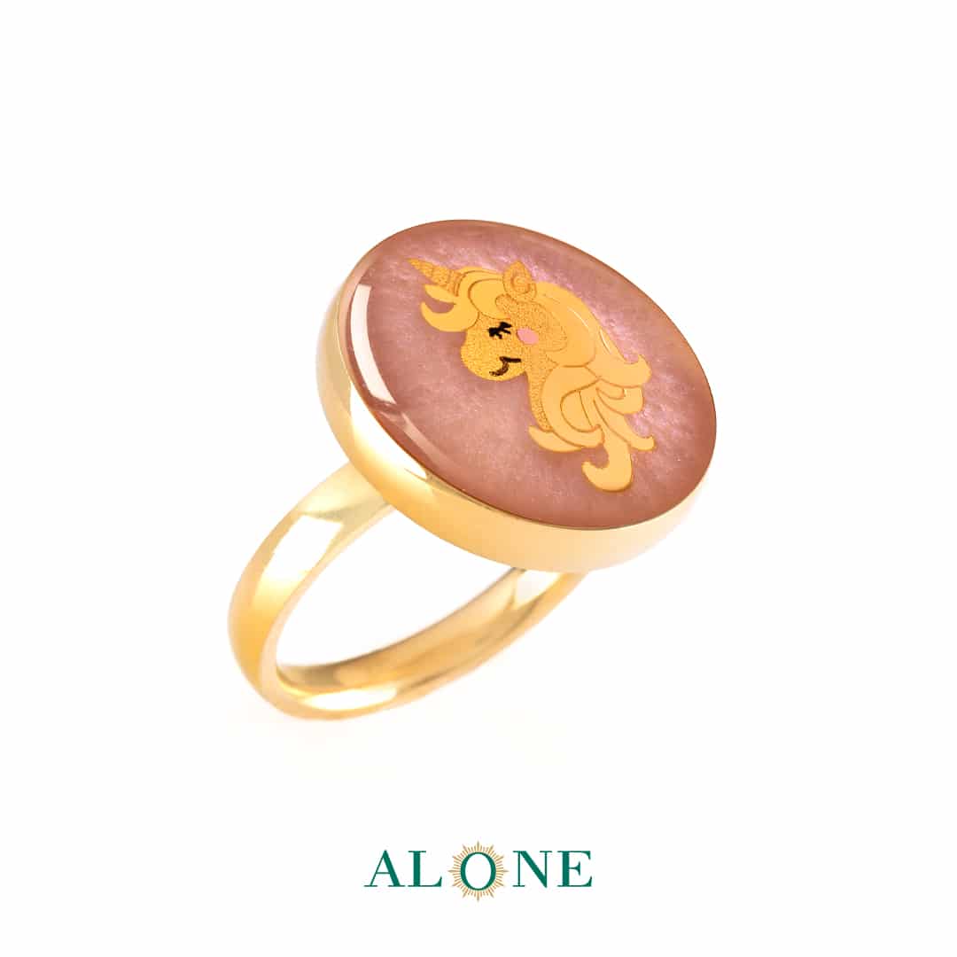 انگشتر گرد یاسی یونی کورن