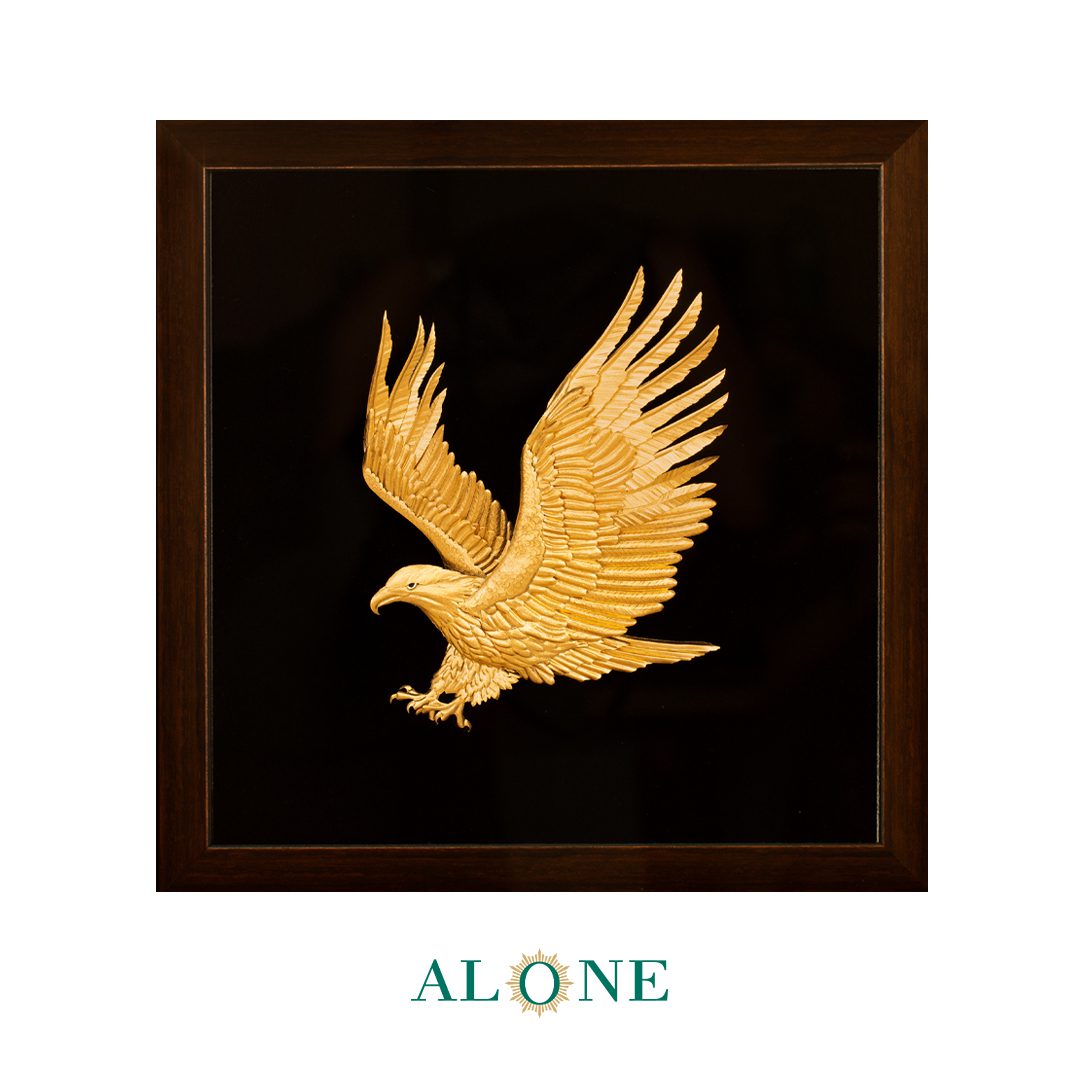 تابلو عقاب قهوه ای 53*53 - Image 2