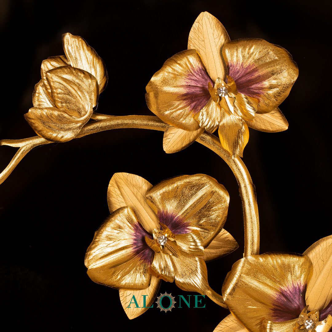 تابلو ارکیده قهوه ای 70*80 - Image 3