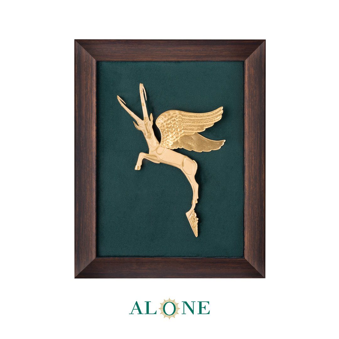 تابلو بز بالدار قهوه ای 60*70 - Image 2