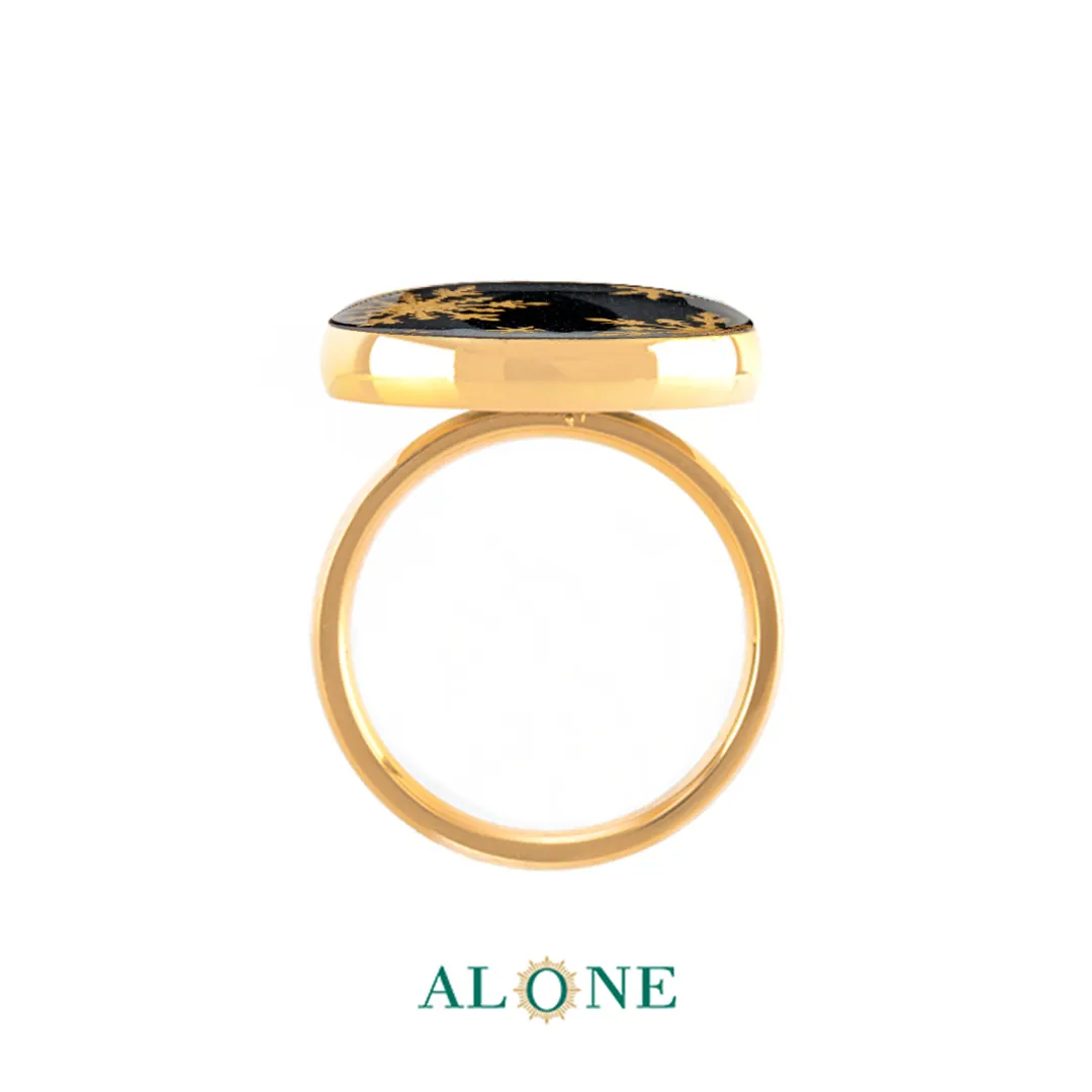 انگشتر گرد مشکی زمستان - Image 2