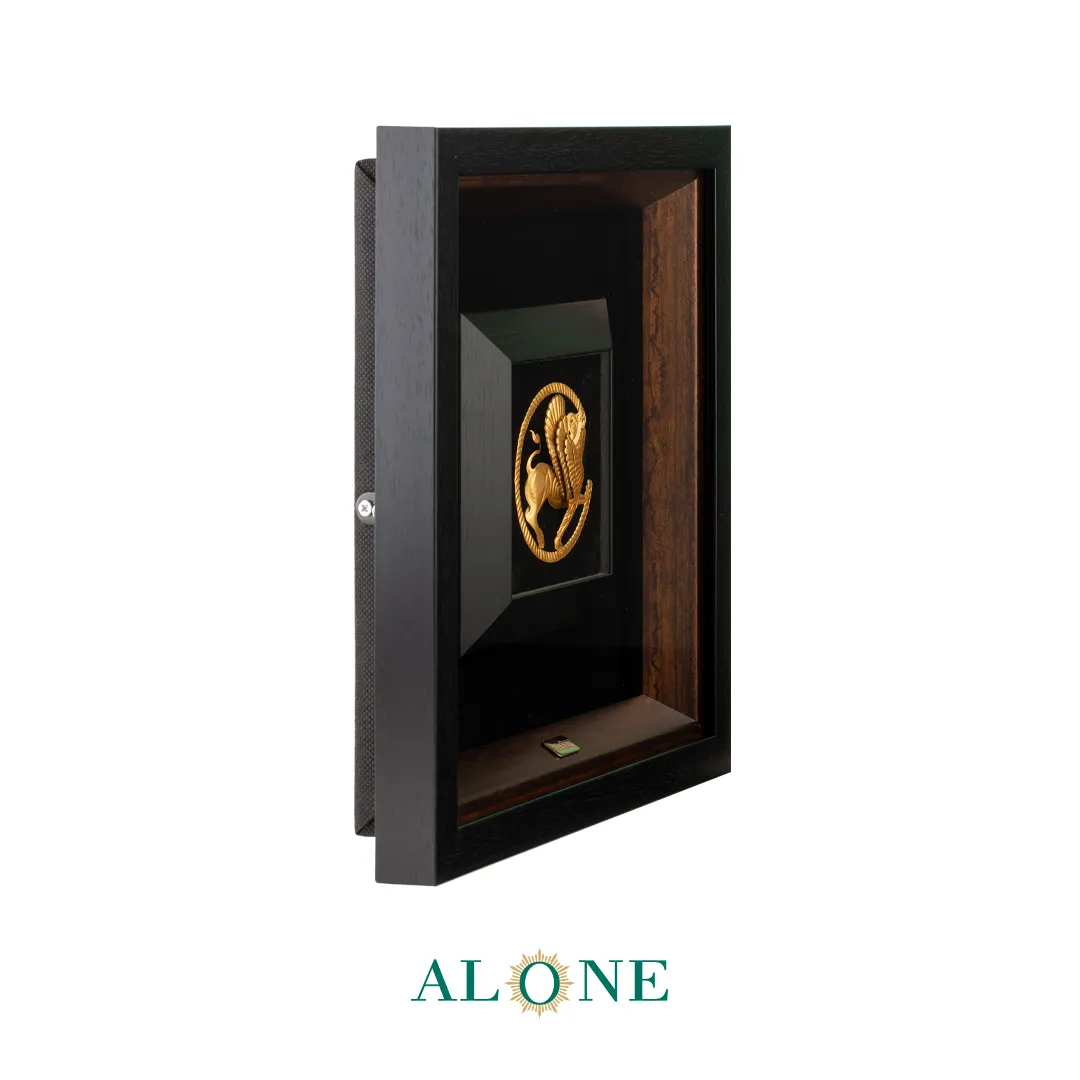 تابلو شیر بالدار (جدید) مشکی 31*31 - Image 3