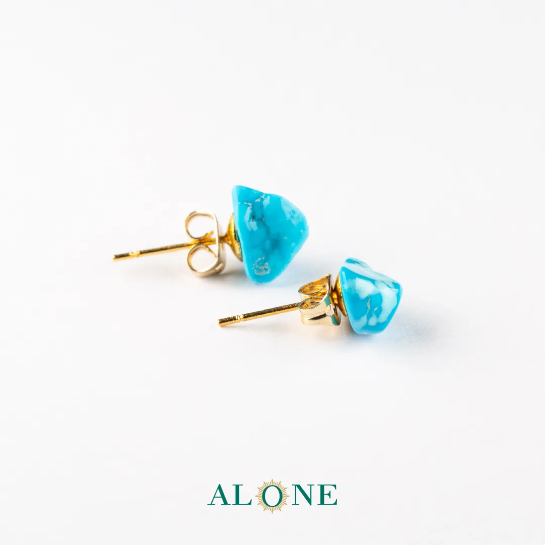 گوشواره میخی فیروزه - Image 2