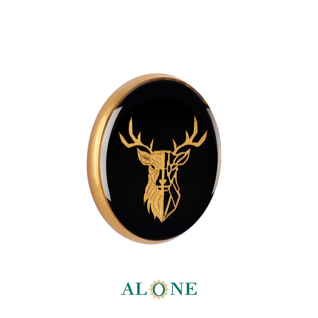 پلاک دستبند چرم مردانه گرد سایز 25 انیکس گوزن - Image 2