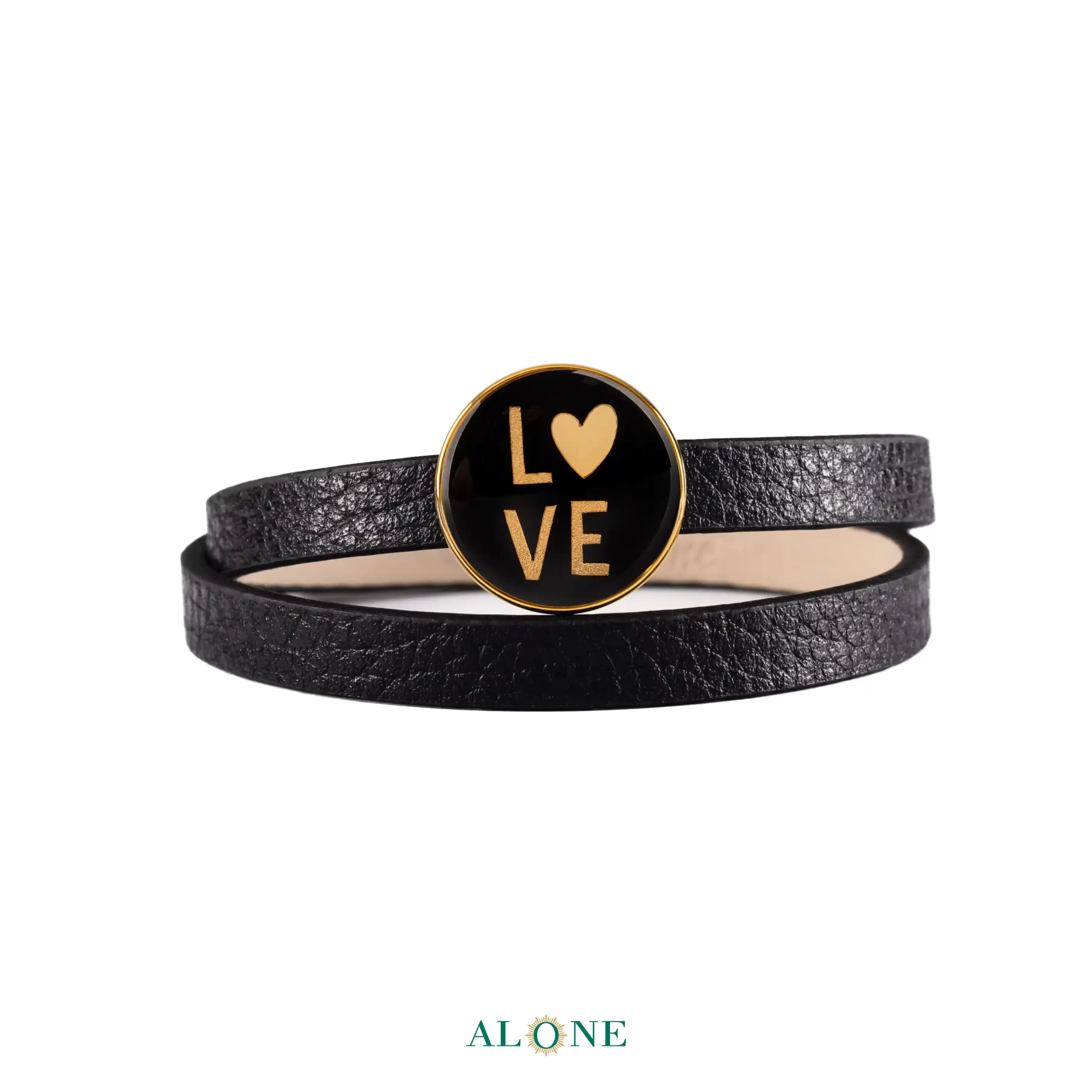 دستبند چرم دو دور زنانه انیکس love