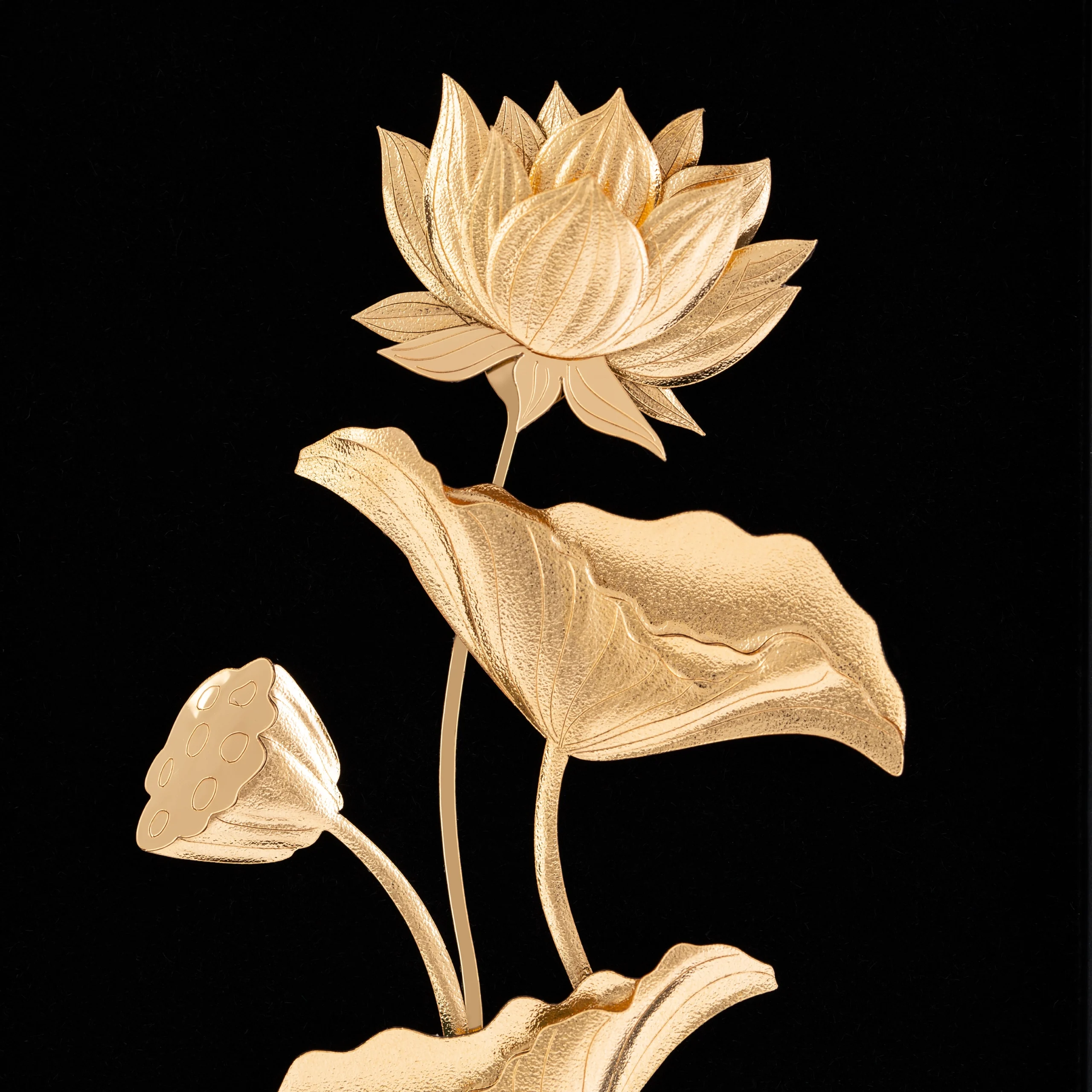 تابلو گل نیلوفر آبی 19*21 - Image 2