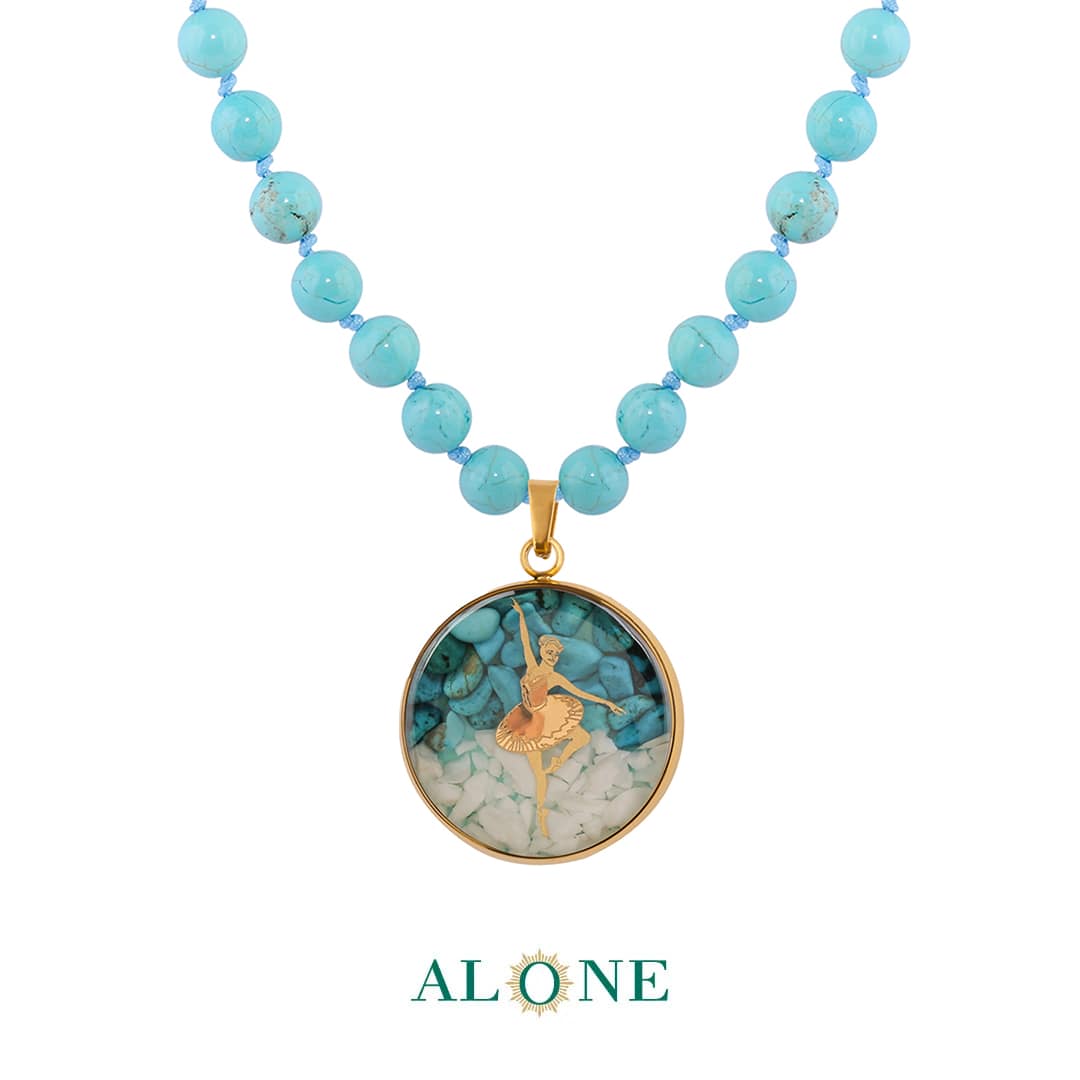 گردنبند فیروزه رقص باله - Image 2