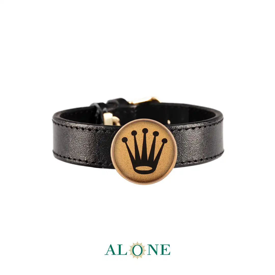 دستبند چرم گرد انیکس رولکس