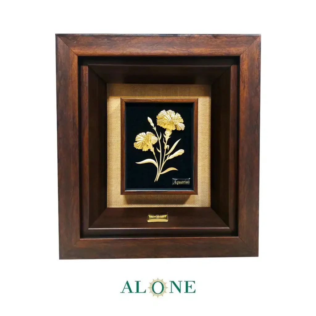 تابلو گل میخک قهوه اي