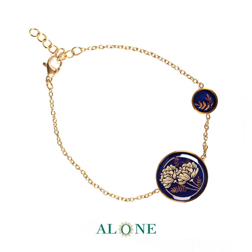 دستبند گرد هيبا سرمه اي تلما