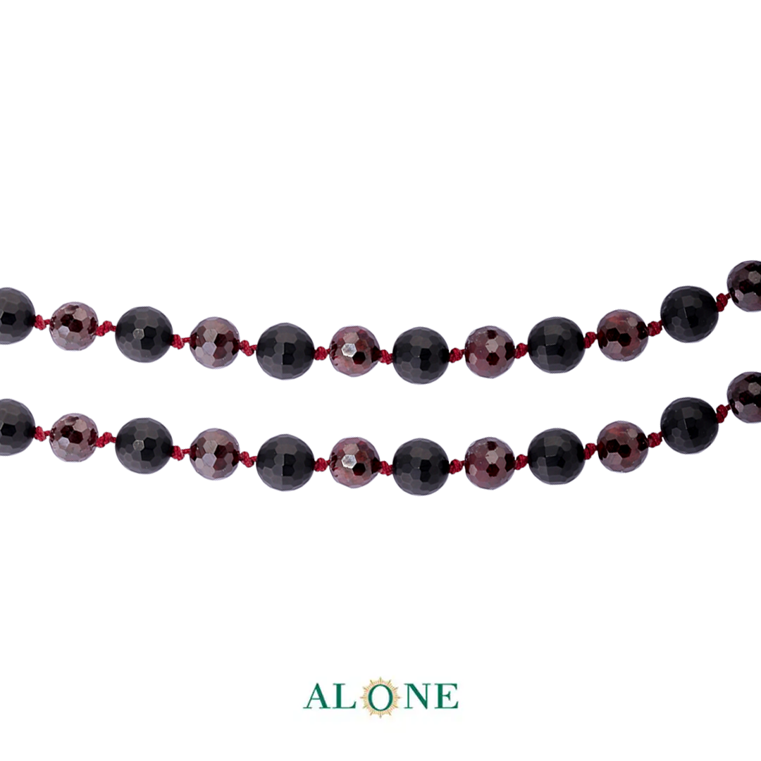 سنگ گره ای بلند 60 میکس گارنت انیکس تراش قطر 8