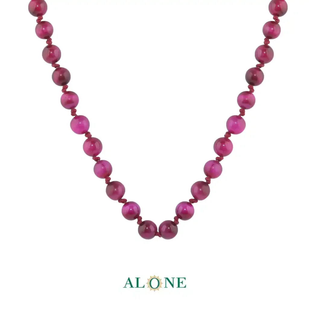 سنگ گره ای کوتاه 45 تایگر صورتی ساده قطر 6