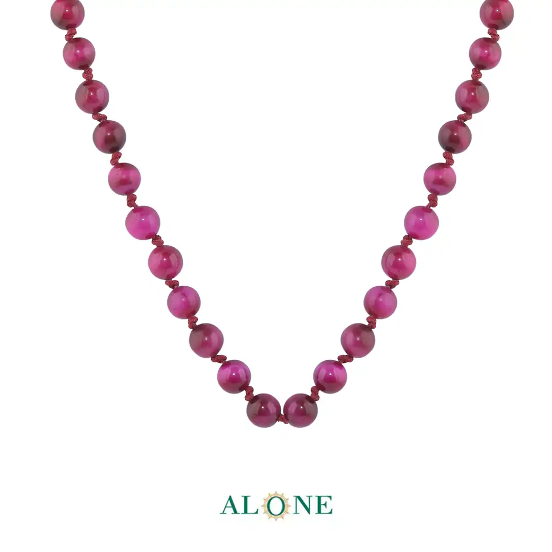 سنگ گره ای کوتاه 45 تایگر صورتی ساده قطر 6