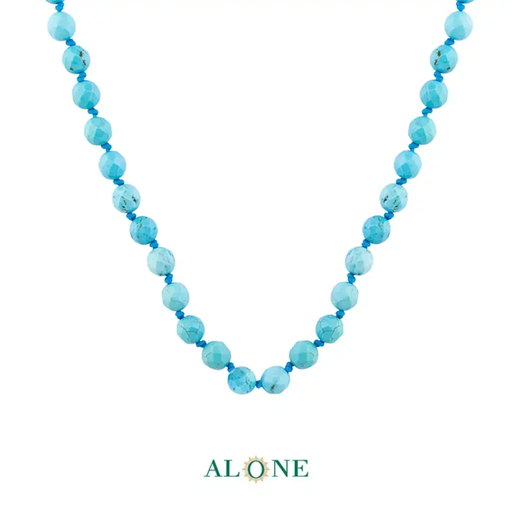 سنگ گره ای کوتاه 45 فیروزه تراش قطر 6